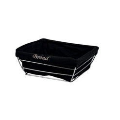 FLR-112 METAL BREAD BASKET SQUARE 22x22x7,5 BLACK