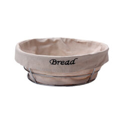 FLR-145 METAL BREAD BASKET ROUND 23x23X8,5 CREAM