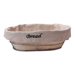 FLR-148 METAL BREAD BASKET OVAL 26x17x6,5 CREAM